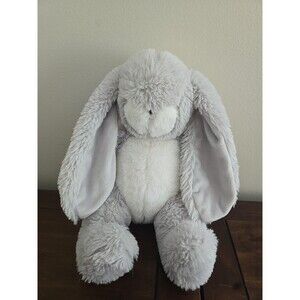 Bunnies By The Bay Nibble Bunny Gray Plush 9" Stuffed Animal Soft Toy Lovey